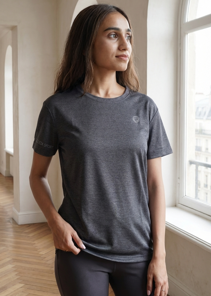 Performance Tshirt for Women (Charcoal Grey)