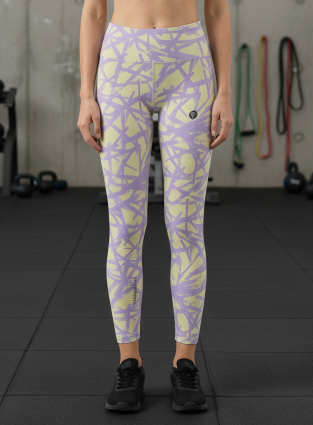 Active Tights with Pocket (Geometric print)