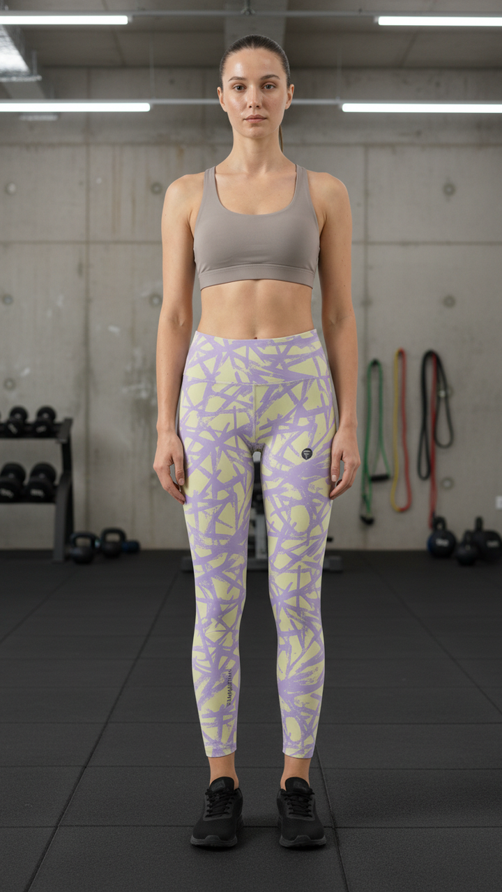 Active Tights with Pocket (Geometric print)