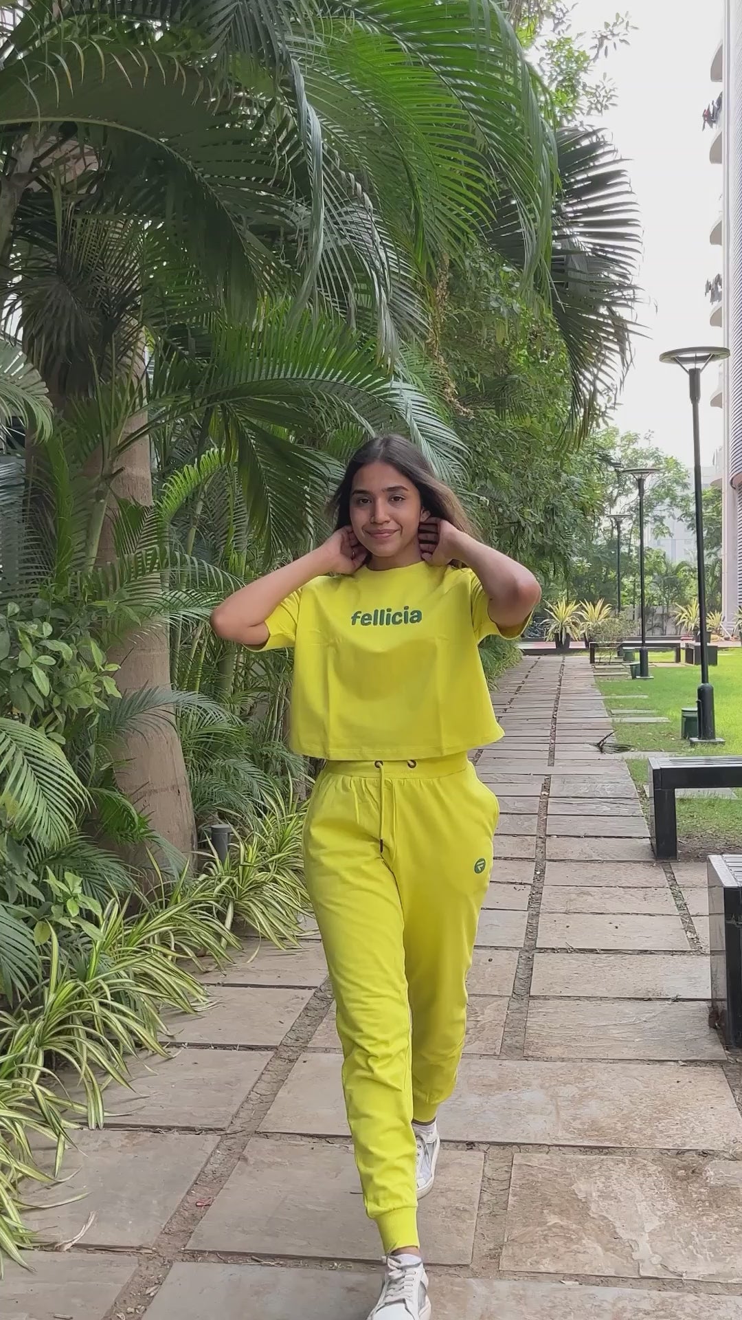 Co-ord Set (Neon Yellow) Sweatshirt & Joggers for Women