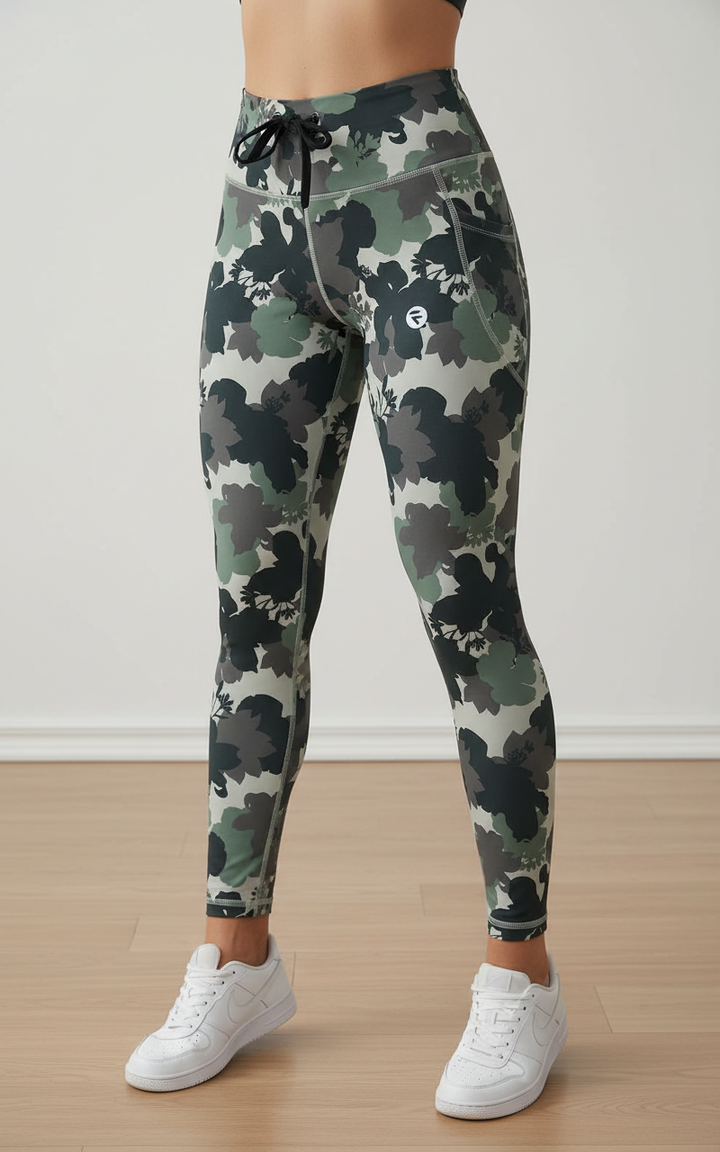 Active Tights with Pocket (Tropical Print)