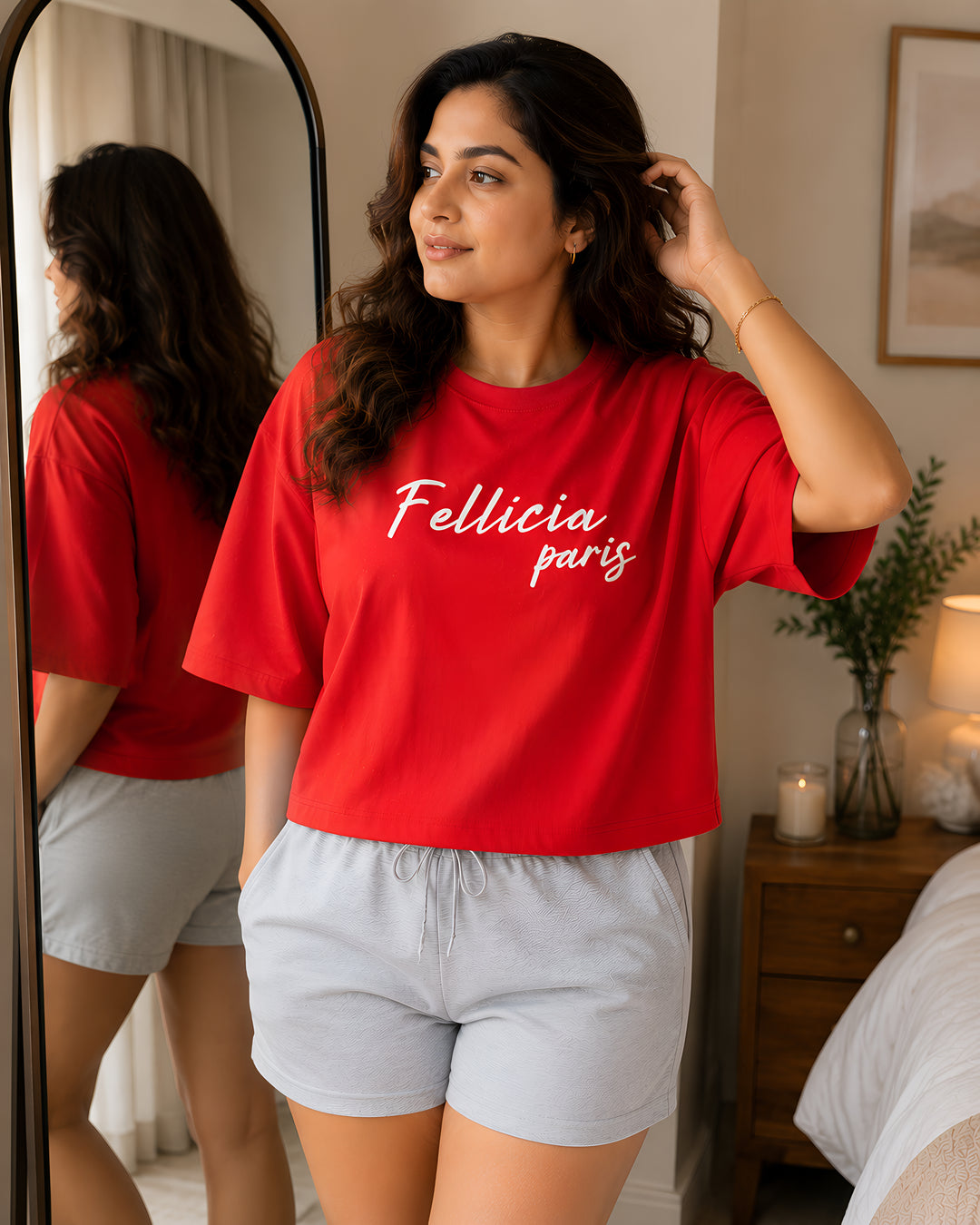 GHAR Tee – 100% Cotton | 260 GSM Loop Knit - RED