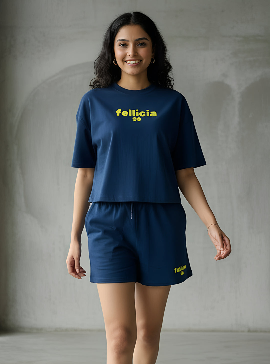 Summer Co-ord Set – Navy Blue