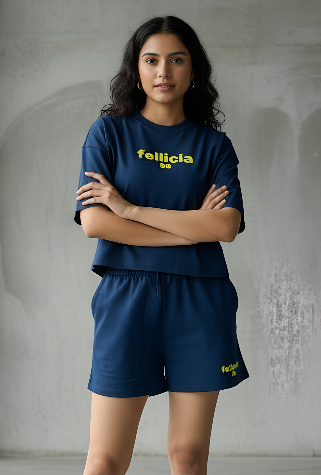 Summer Co-ord Set – Navy Blue