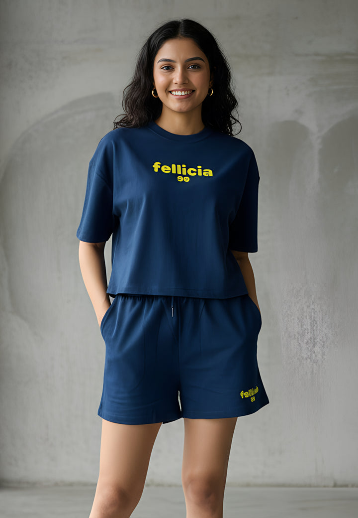 Summer Co-ord Set – Navy Blue