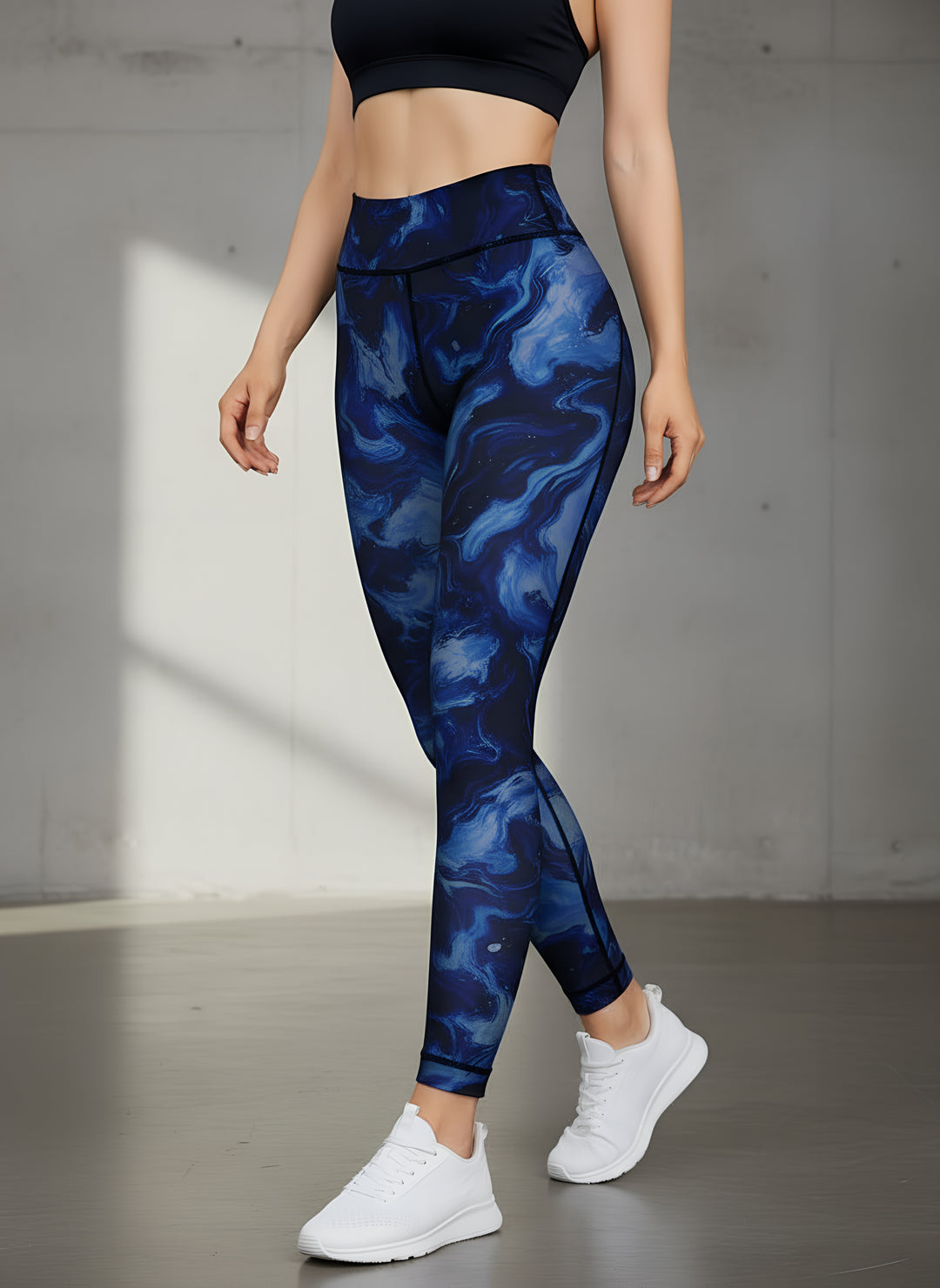Performance Tights with Pocket - Ocean Nebula