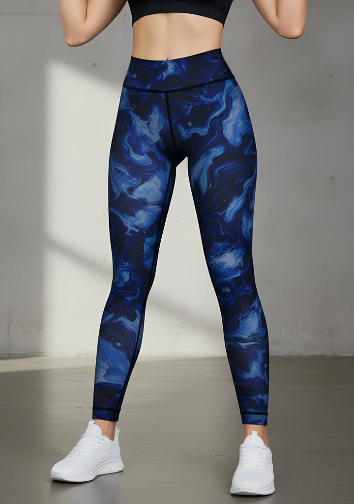 Performance Tights with Pocket - Ocean Nebula