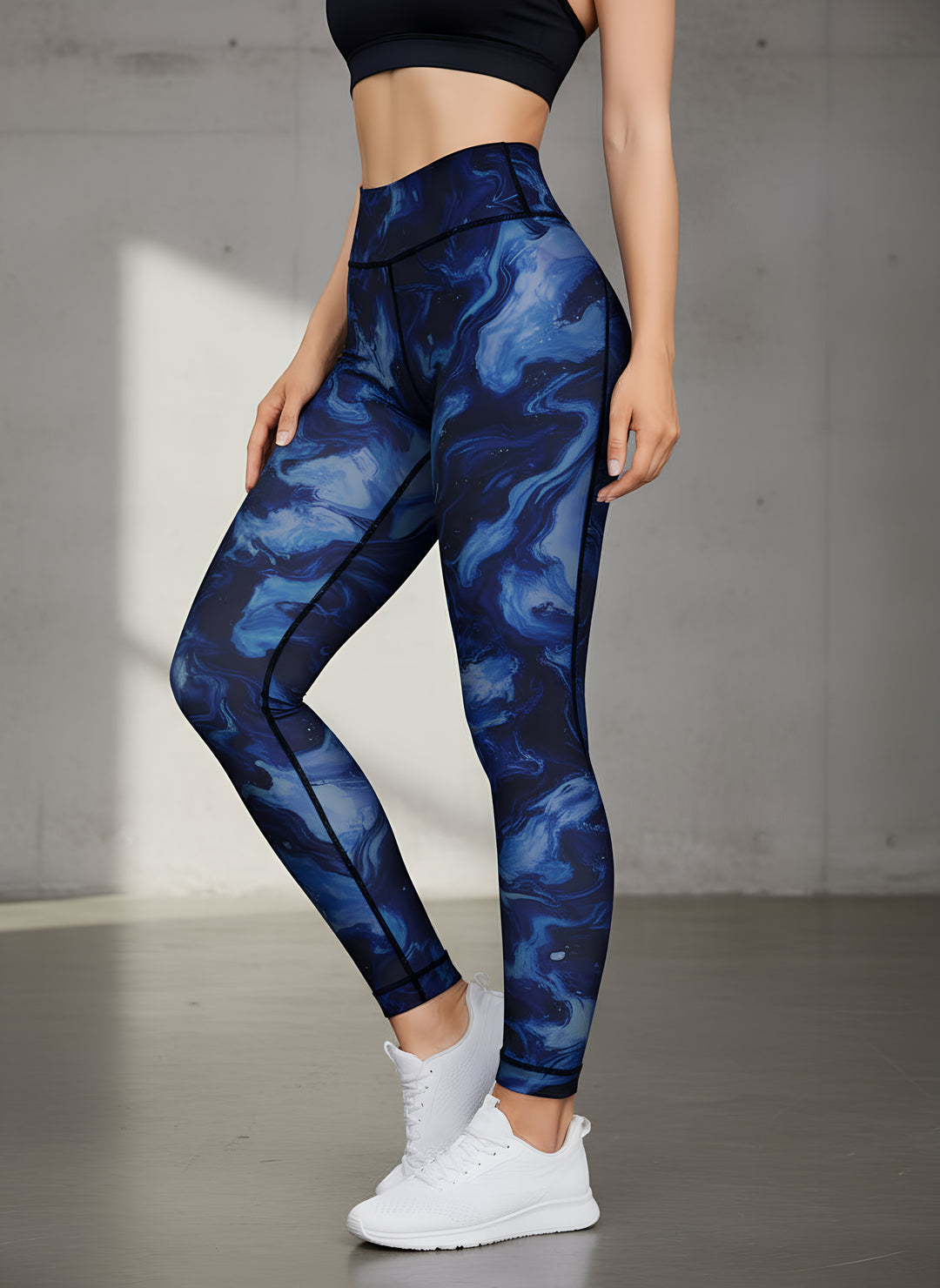 Performance Tights with Pocket - Ocean Nebula