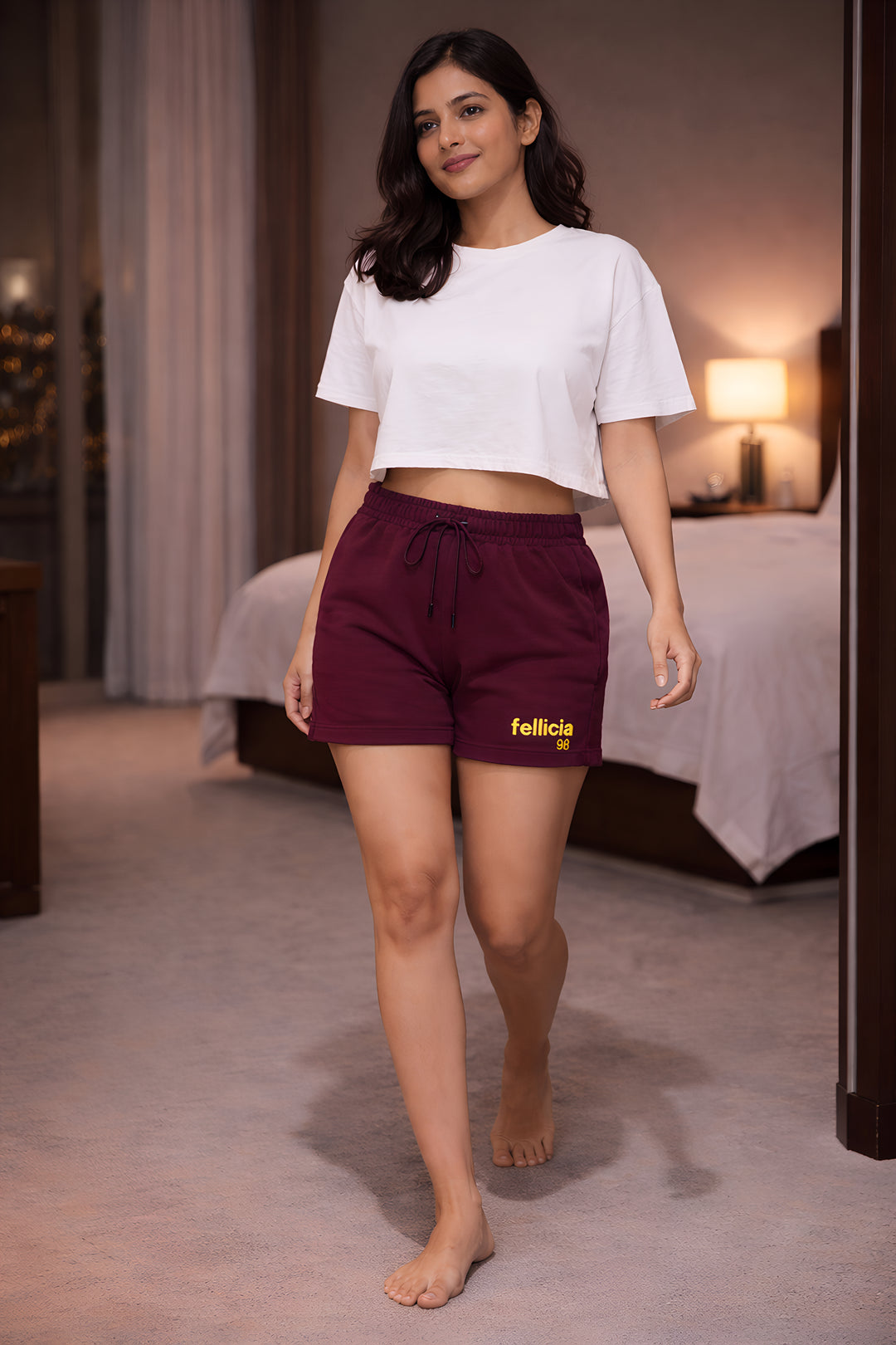 GHAR Shorts – 260 GSM Loop Knit Cotton - MAROON