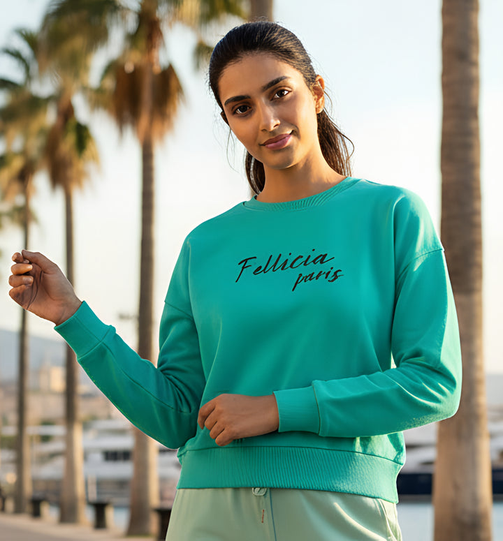 Sweatshirt – 260 GSM Loop Knit Cotton | CORAL GREEN