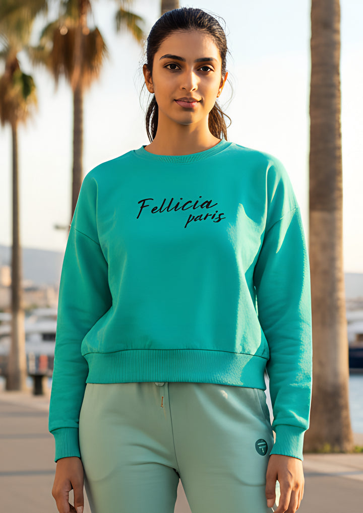 Sweatshirt – 260 GSM Loop Knit Cotton | CORAL GREEN