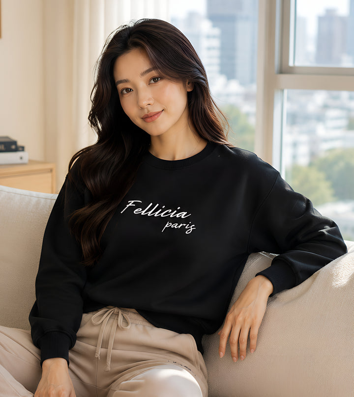 Sweatshirt – 260 GSM Loop Knit Cotton | Black