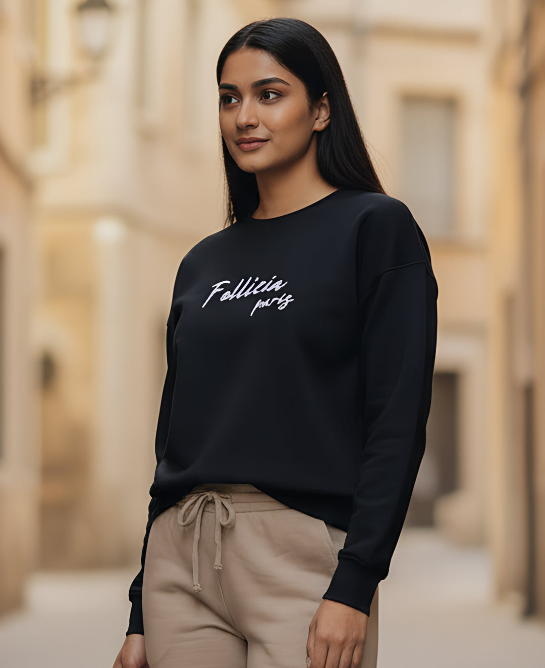 Sweatshirt – 260 GSM Loop Knit Cotton | Black