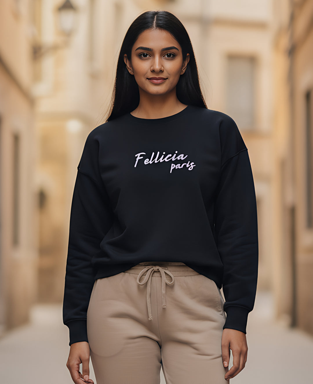 Sweatshirt – 260 GSM Loop Knit Cotton | Black