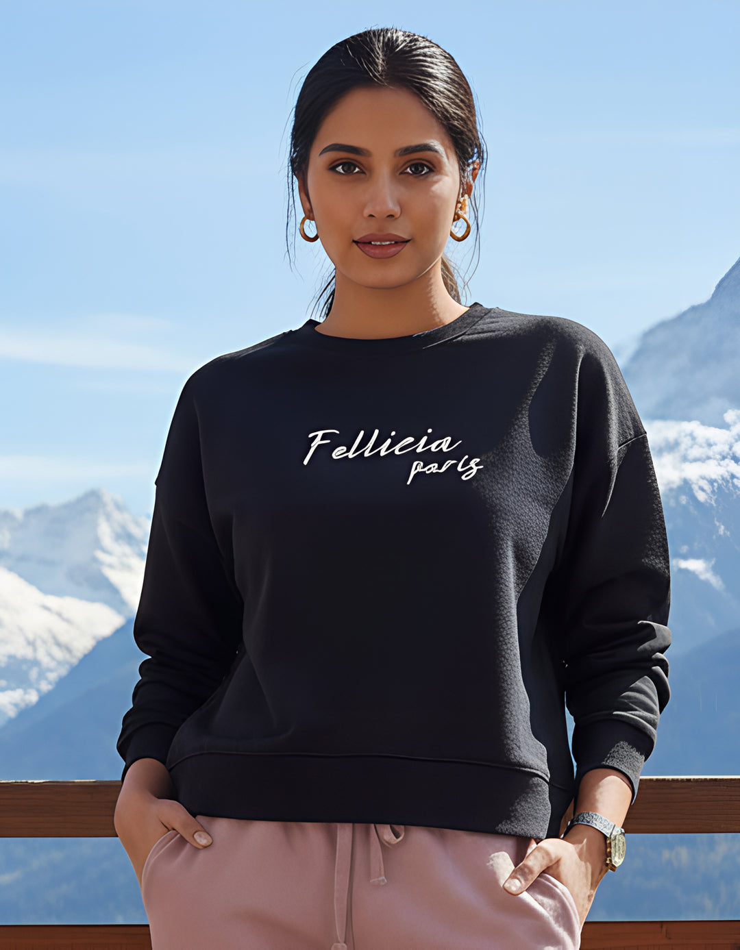 Sweatshirt – 260 GSM Loop Knit Cotton | Black