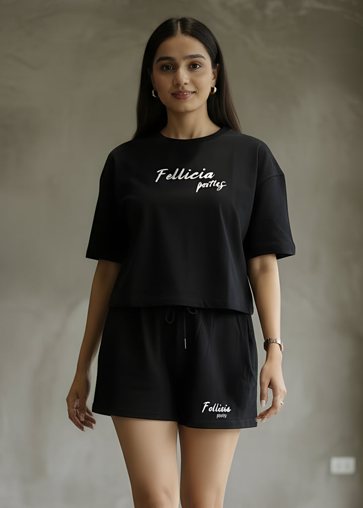 Summer Co-ord Set – Midnight Black