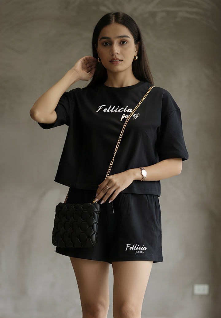 Summer Co-ord Set – Midnight Black