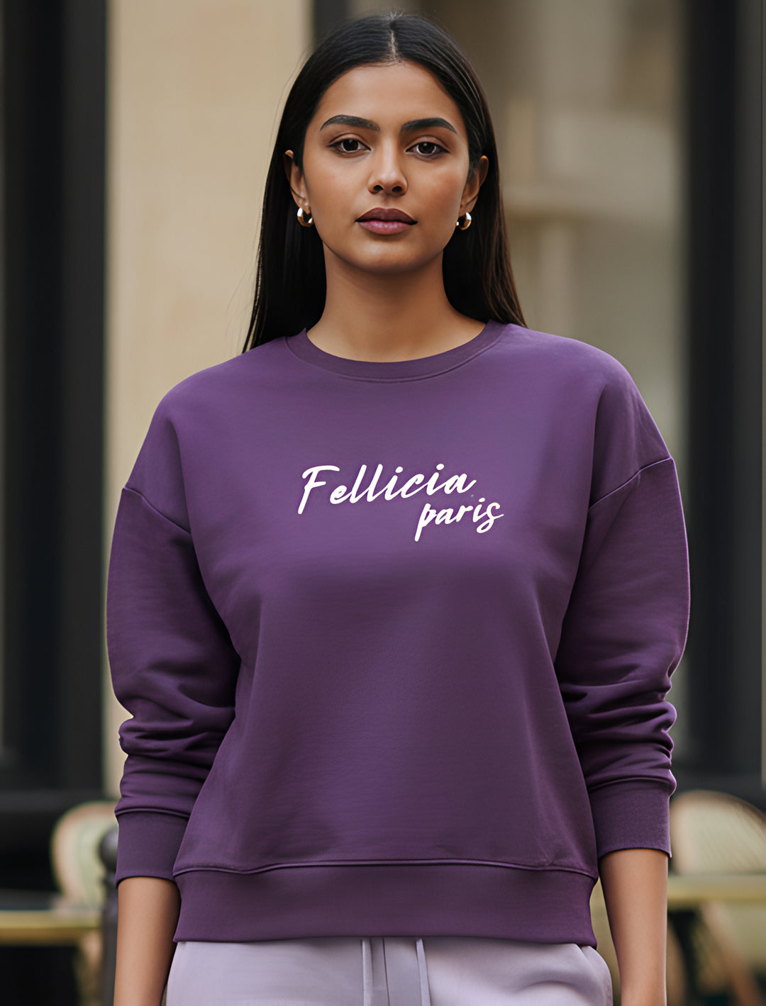 Sweatshirt – 260 GSM Loop Knit Cotton | PURPLE