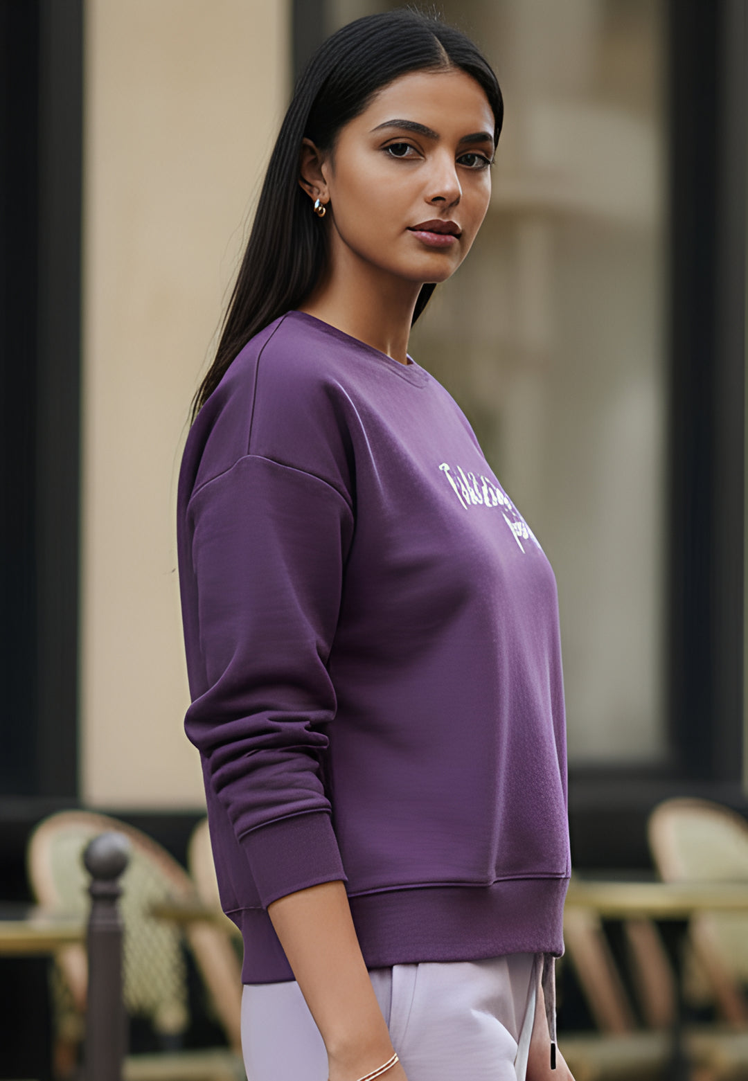 Sweatshirt – 260 GSM Loop Knit Cotton | PURPLE