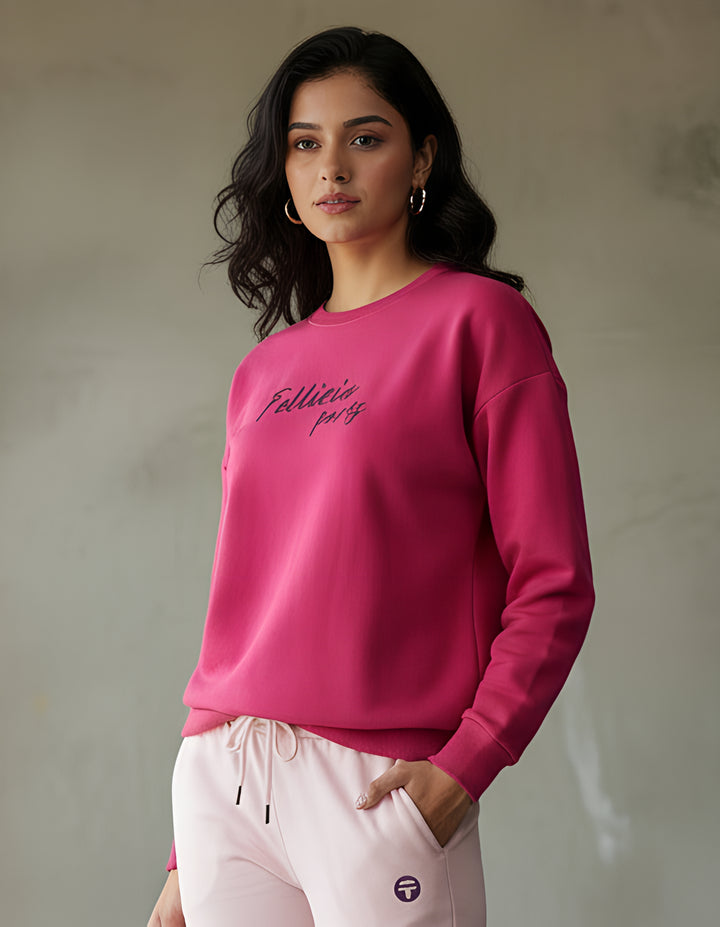 Sweatshirt – 260 GSM Loop Knit Cotton | FUCHSIA PINK