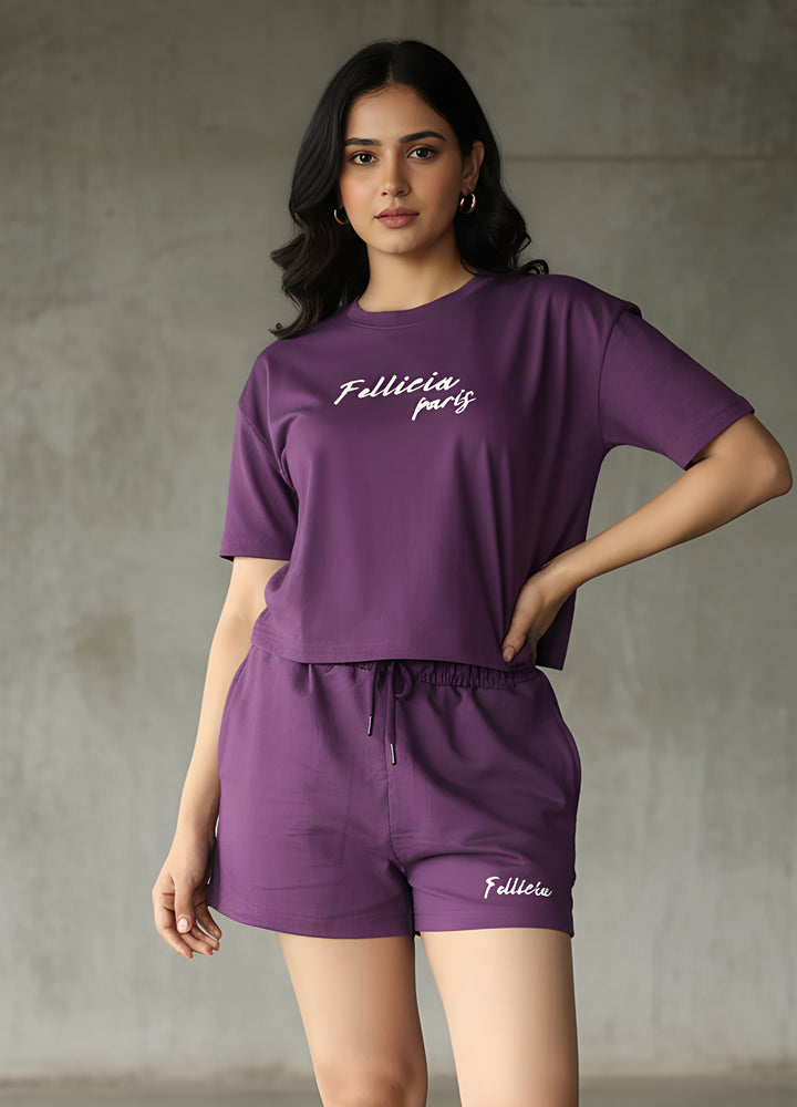 Summer Co-ord Set – Royal Purple