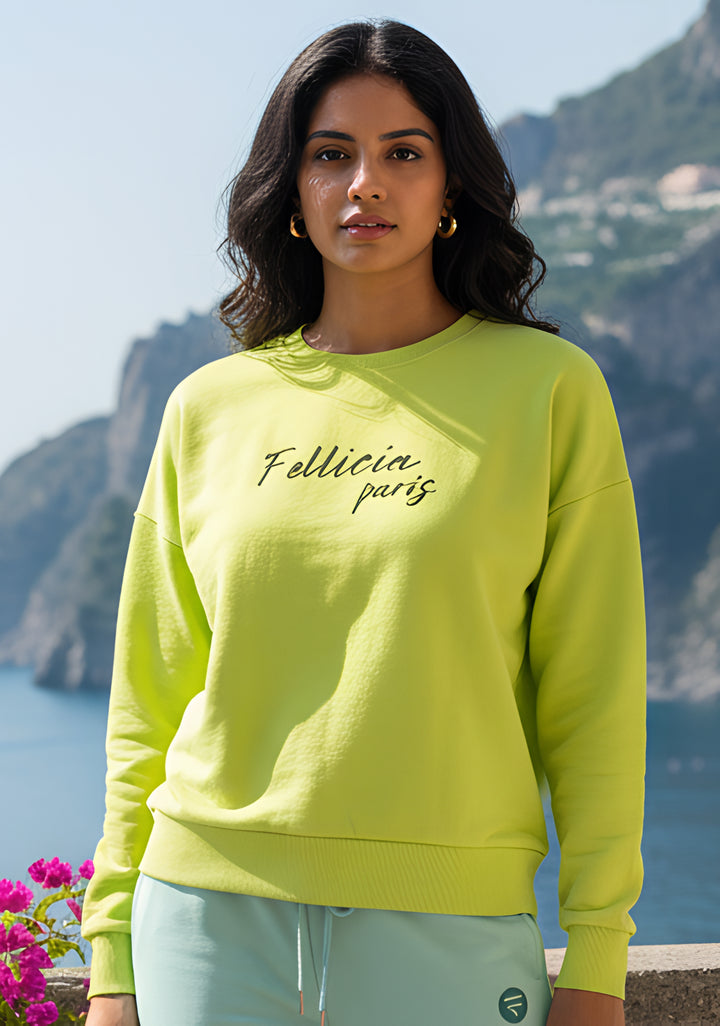 Sweatshirt – 260 GSM Loop Knit Cotton | LIME GREEN