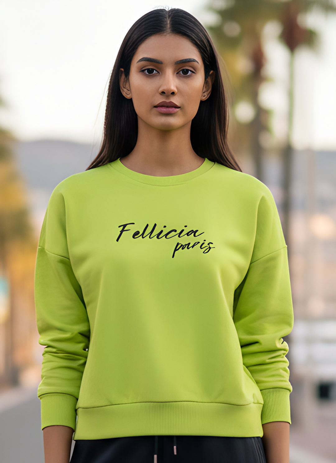 Sweatshirt – 260 GSM Loop Knit Cotton | LIME GREEN