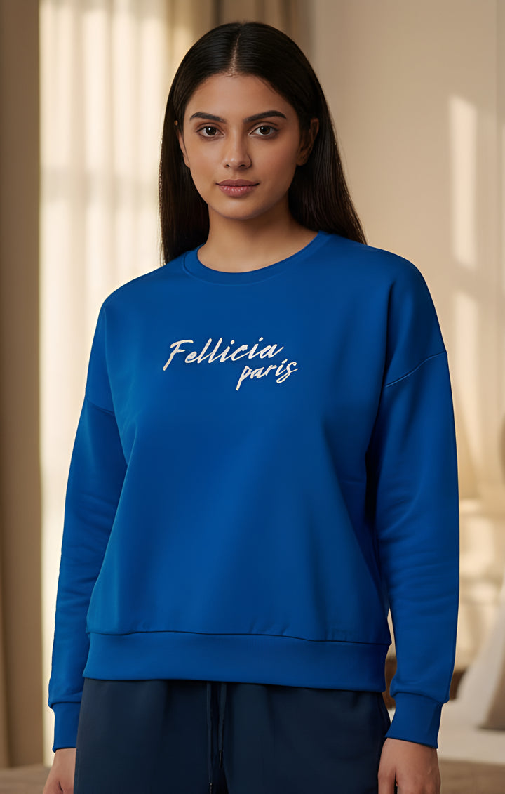 Sweatshirt – 260 GSM Loop Knit Cotton | AZURE BLUE