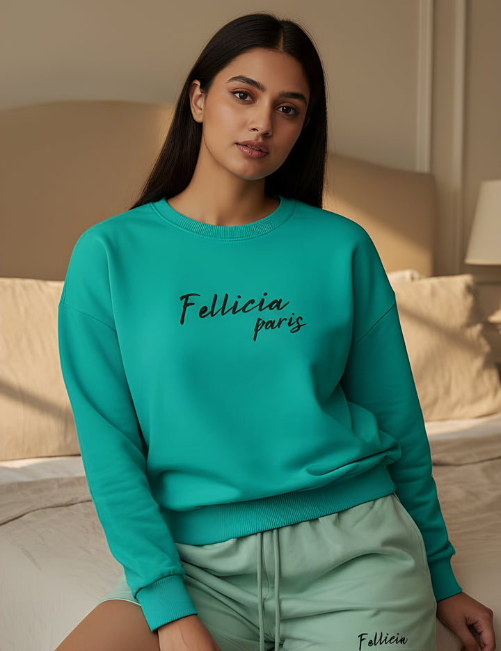 Sweatshirt – 260 GSM Loop Knit Cotton | CORAL GREEN