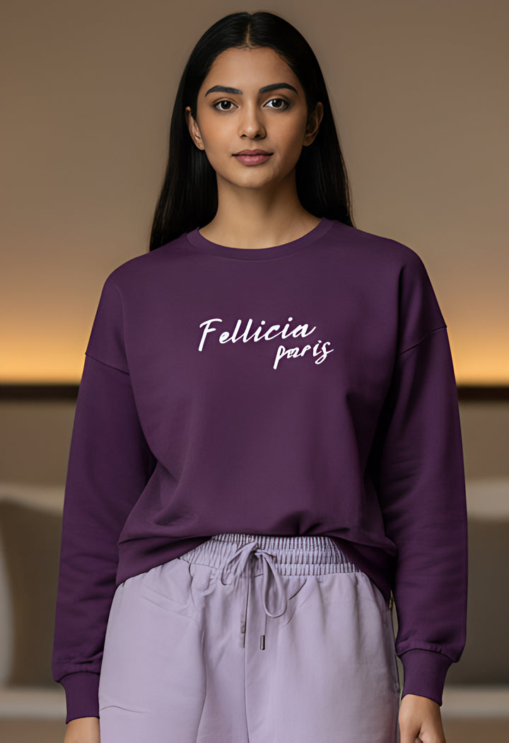 Sweatshirt – 260 GSM Loop Knit Cotton | PURPLE