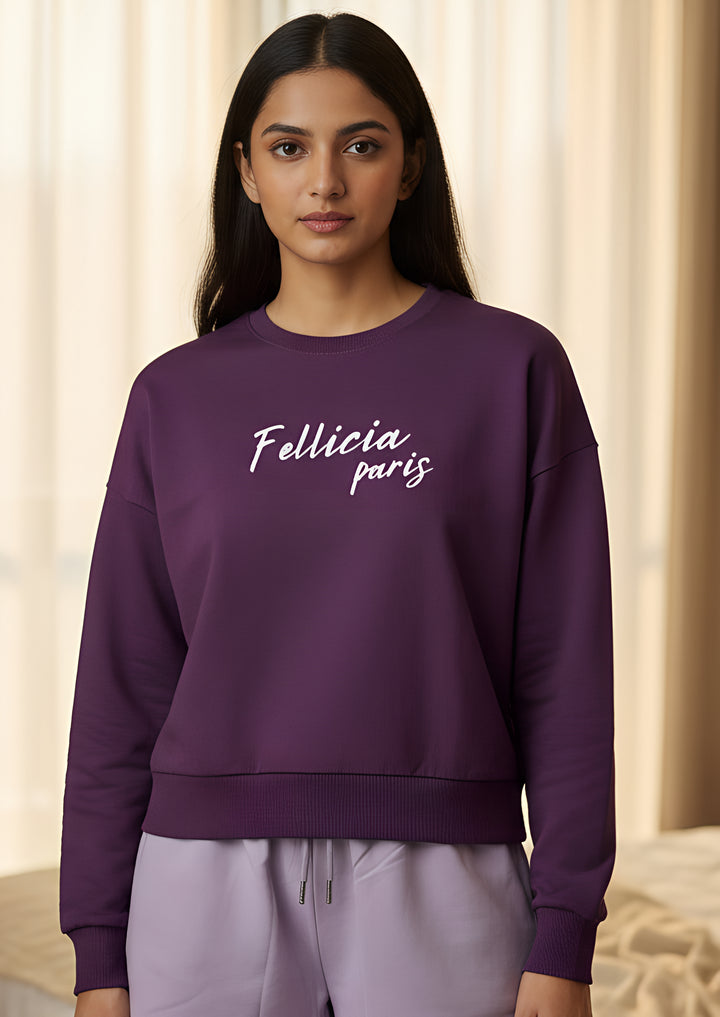 Sweatshirt – 260 GSM Loop Knit Cotton | PURPLE
