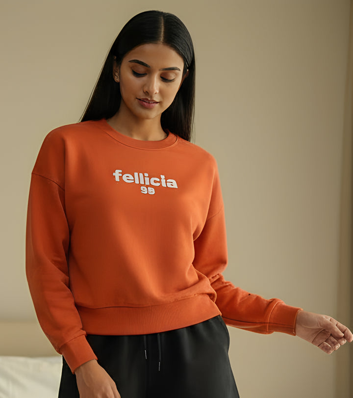 Sweatshirt – 260 GSM Loop Knit Cotton | ORANGE