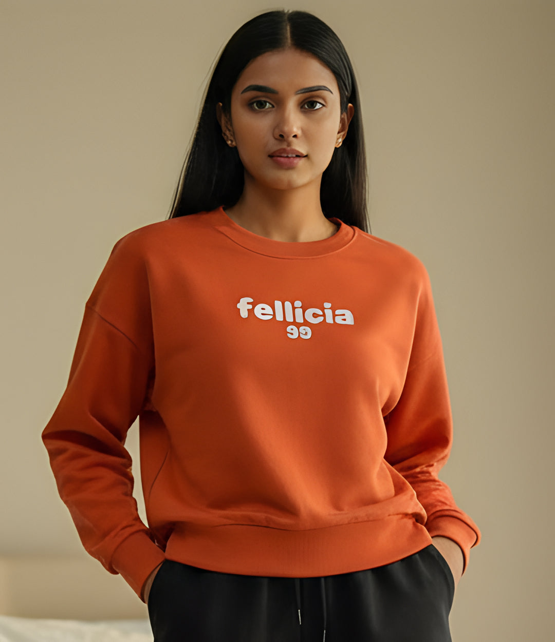 Sweatshirt – 260 GSM Loop Knit Cotton | ORANGE