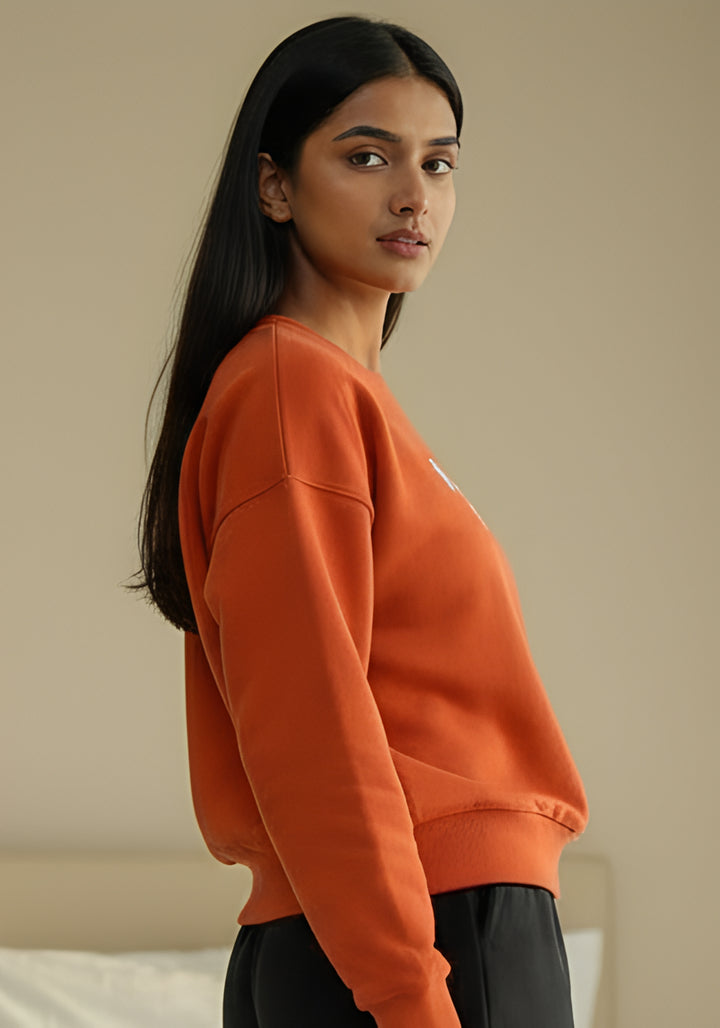 Sweatshirt – 260 GSM Loop Knit Cotton | ORANGE