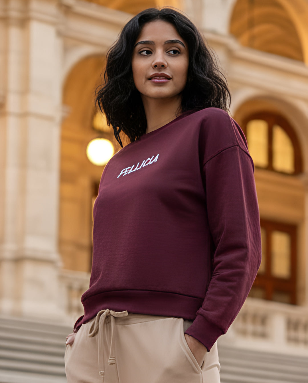 Sweatshirt – 260 GSM Loop Knit Cotton | MAROON
