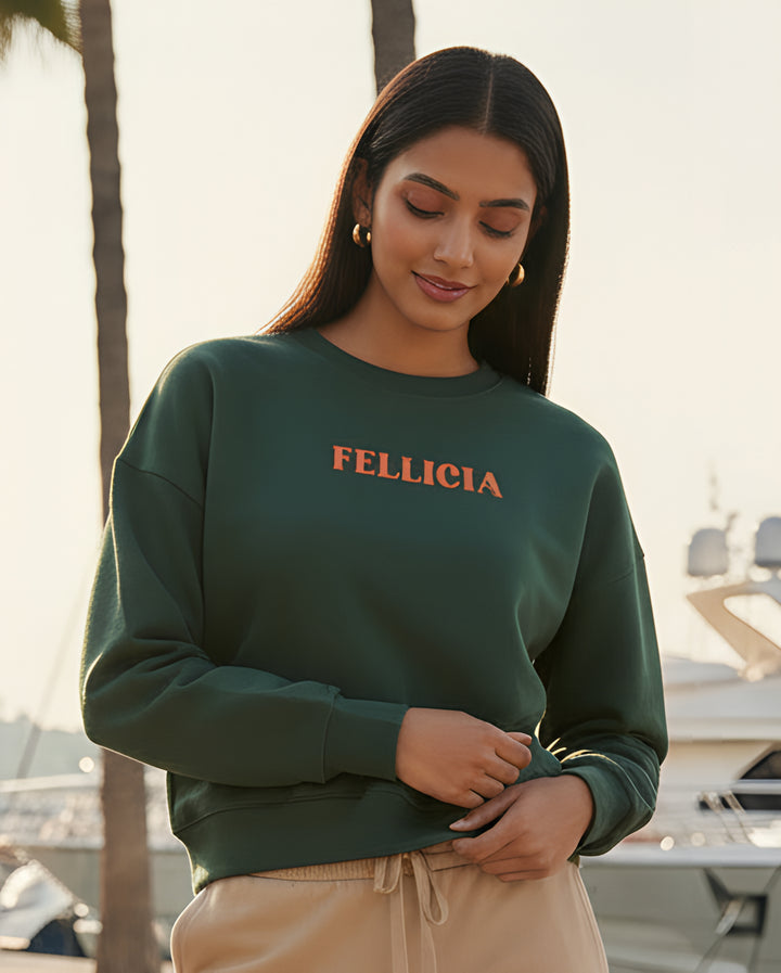 Sweatshirt – 260 GSM Loop Knit Cotton | OLIVE GREEN