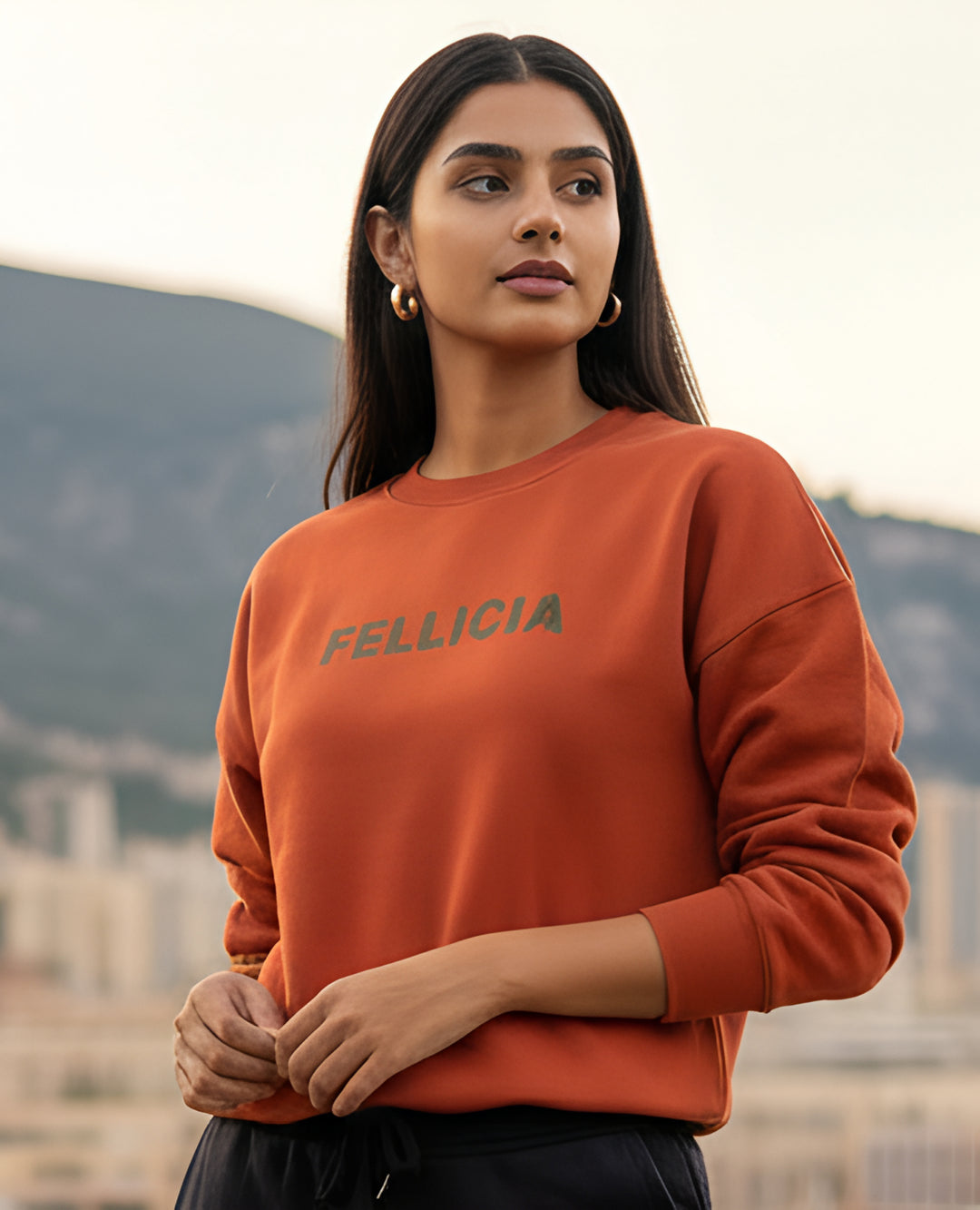 Sweatshirt – 260 GSM Loop Knit Cotton | ORANGE