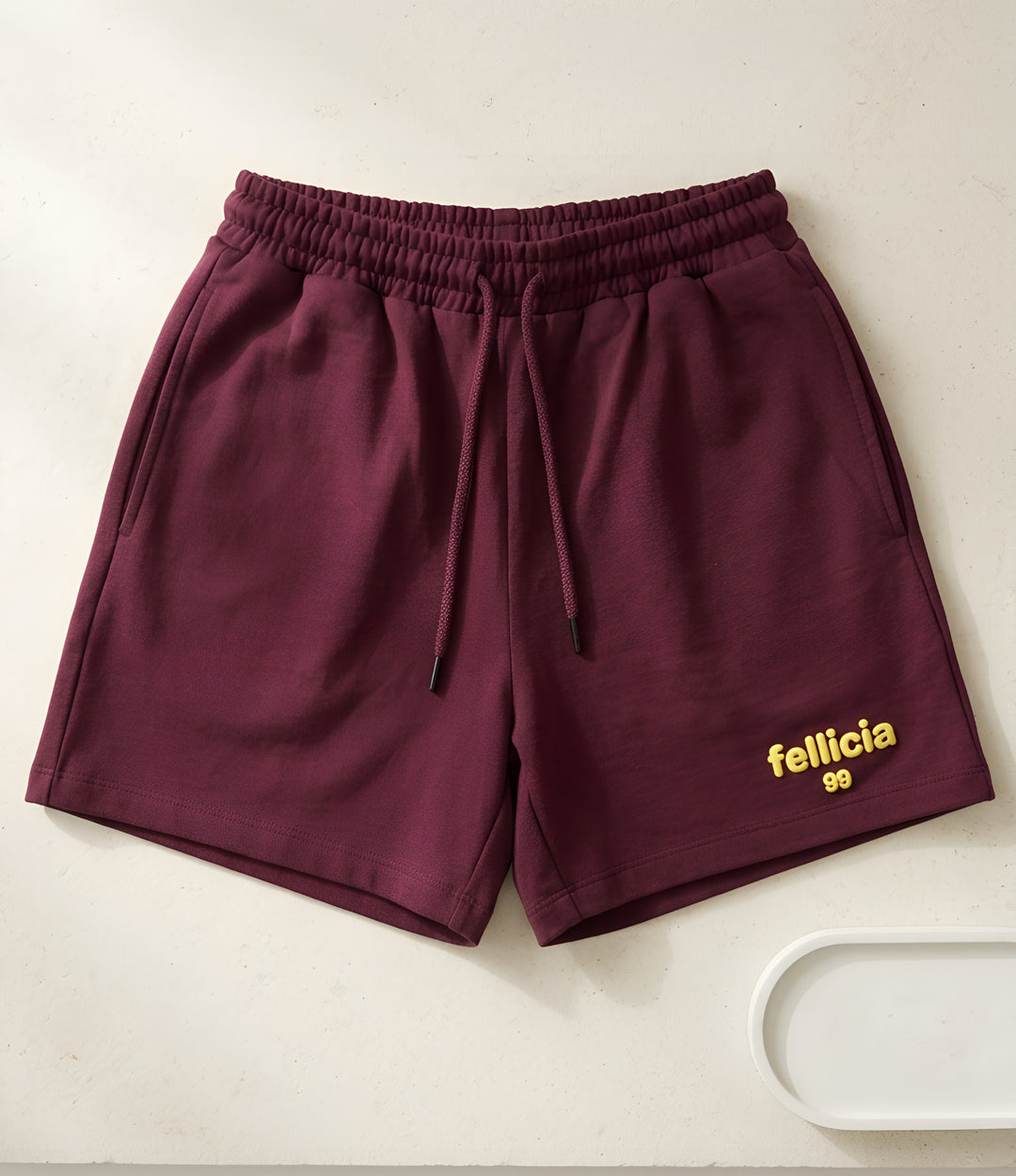 Cotton Loop-Knit Sweat-Shorts (Wine) – Sport Luxe Essential