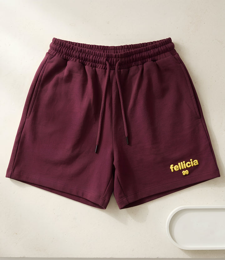 Cotton Loop-Knit Sweat-Shorts (Wine) – Sport Luxe Essential