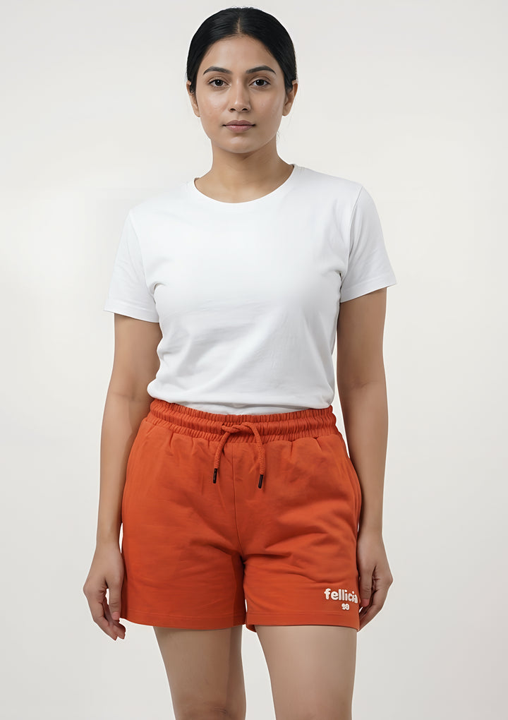 Cotton Loop-Knit Sweat-Shorts (Orange) – Sport Luxe Essential