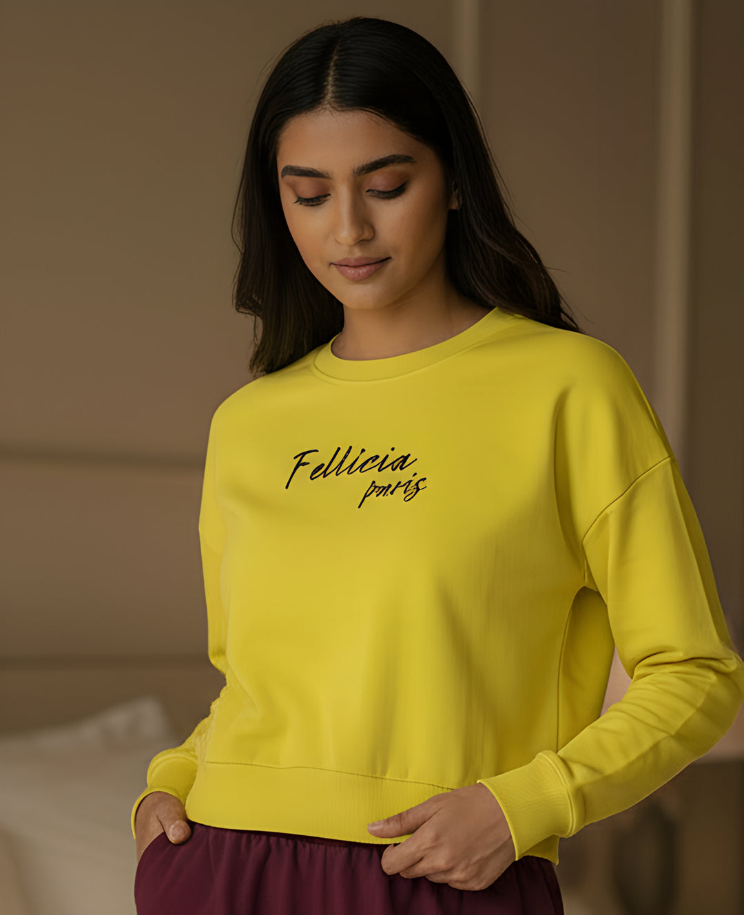 Sweatshirt – 260 GSM Loop Knit Cotton | NEON YELLOW