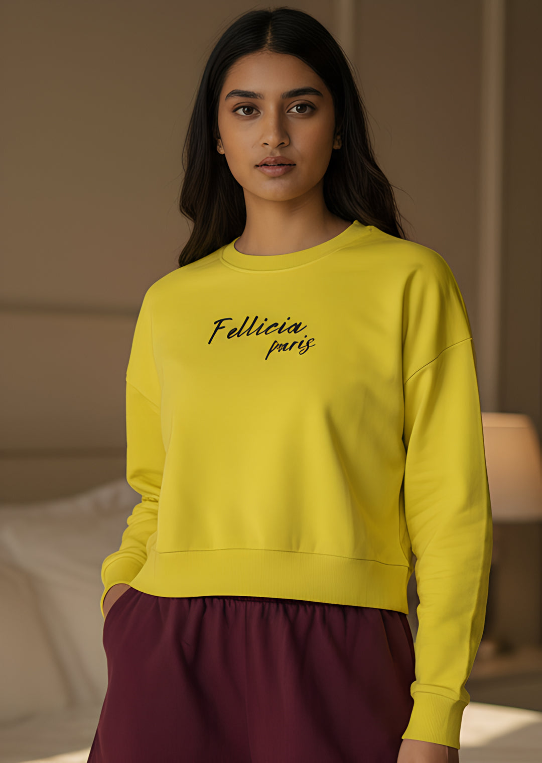 Sweatshirt – 260 GSM Loop Knit Cotton | NEON YELLOW