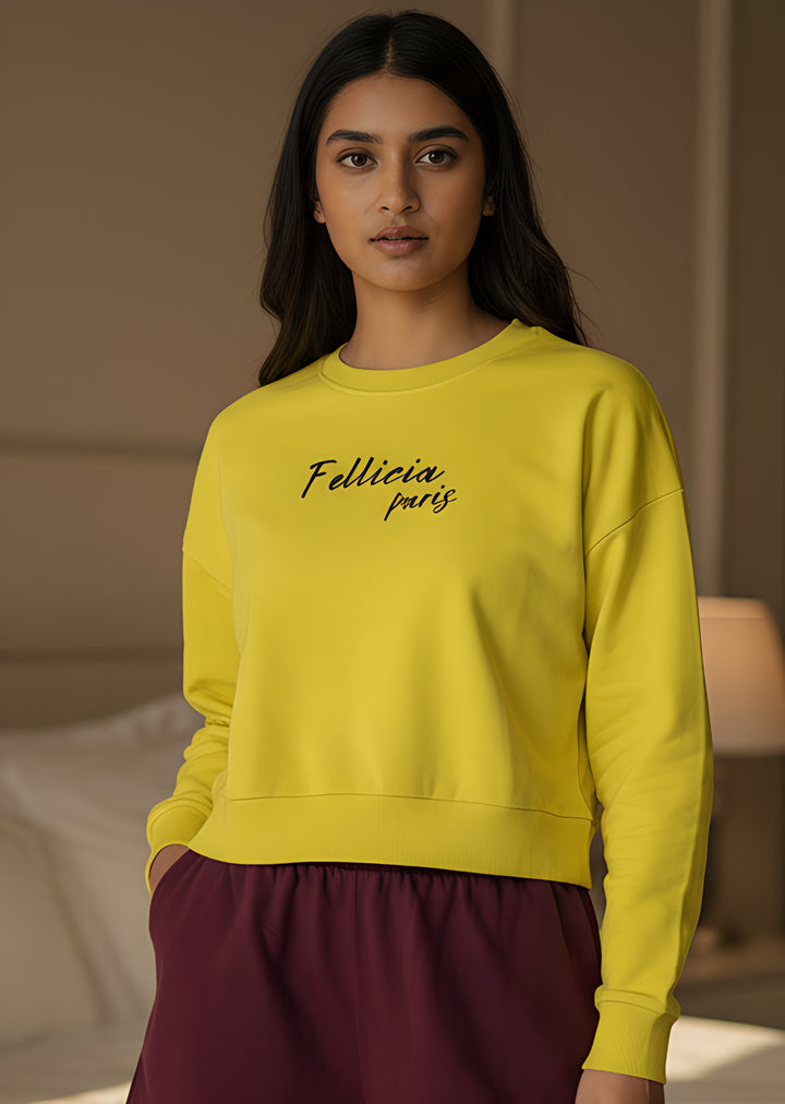 Sweatshirt – 260 GSM Loop Knit Cotton | NEON YELLOW