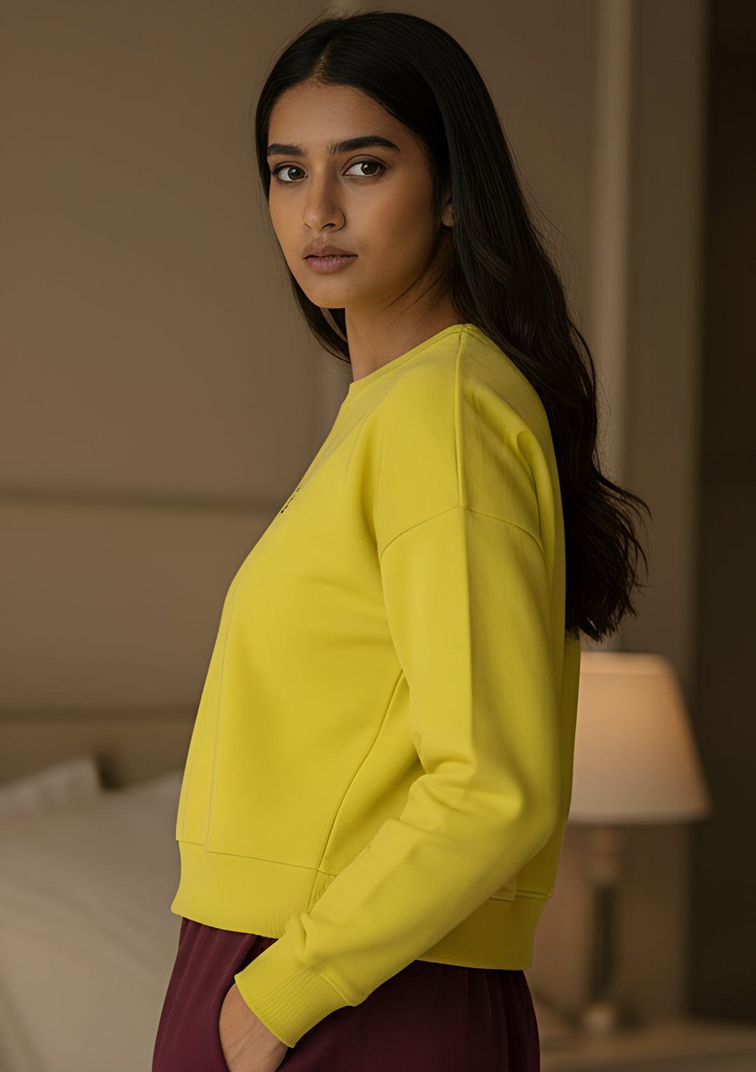 Sweatshirt – 260 GSM Loop Knit Cotton | NEON YELLOW