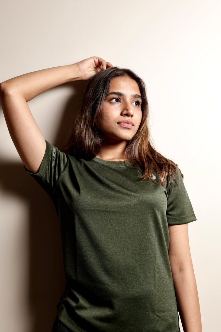 Performance Tshirt for Women (Olive Green)