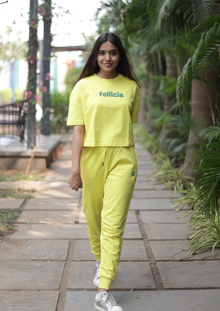 Co-ord Set (Neon Yellow) Sweatshirt & Joggers for Women