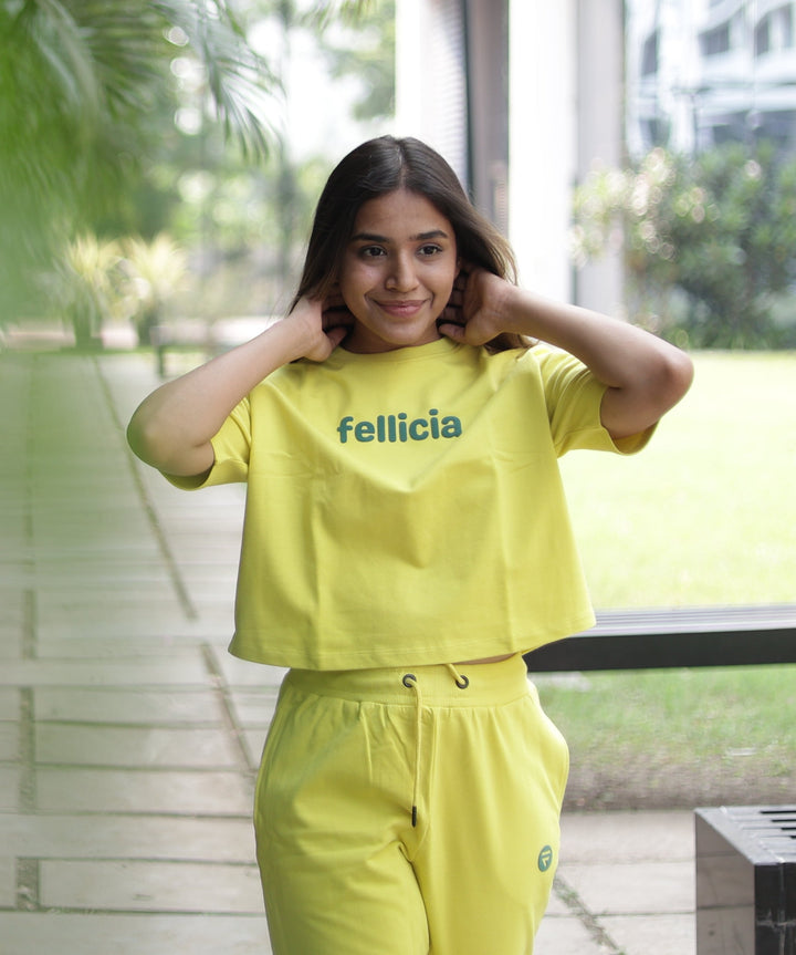 Co-ord Set (Neon Yellow) Sweatshirt & Joggers for Women