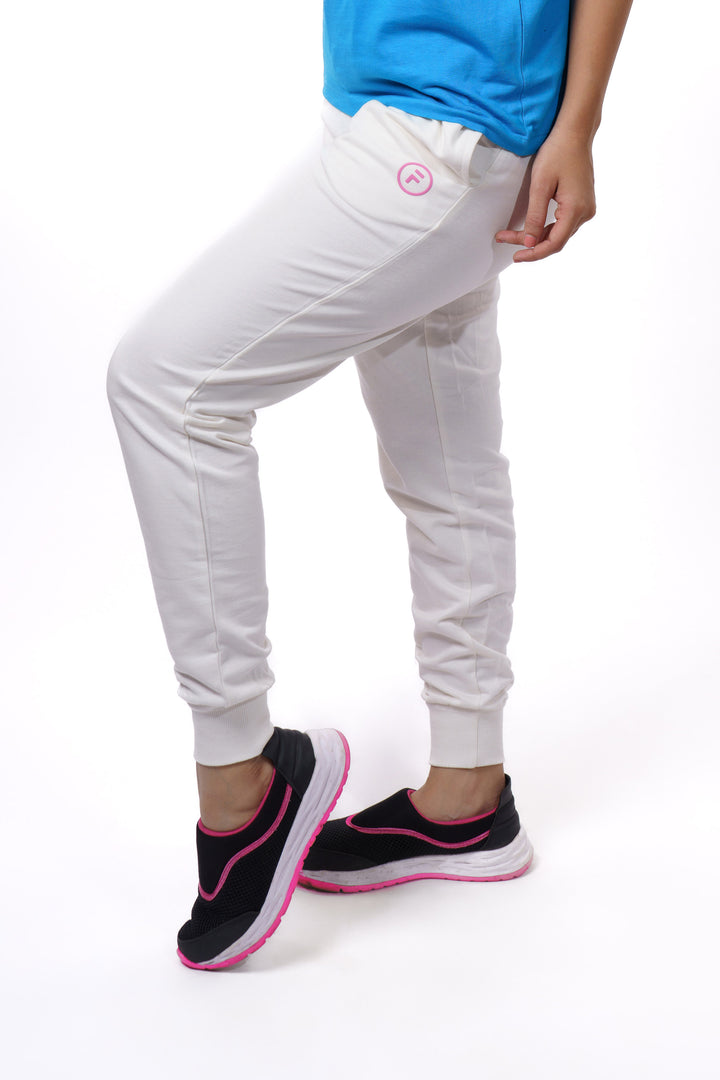 Women Off White Joggers