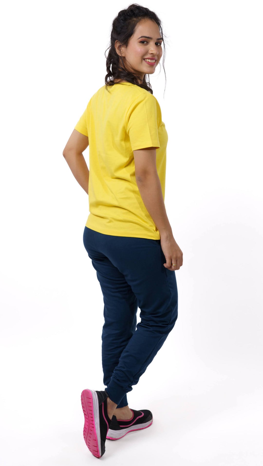 Yellow Typography Print T-shirt for Women